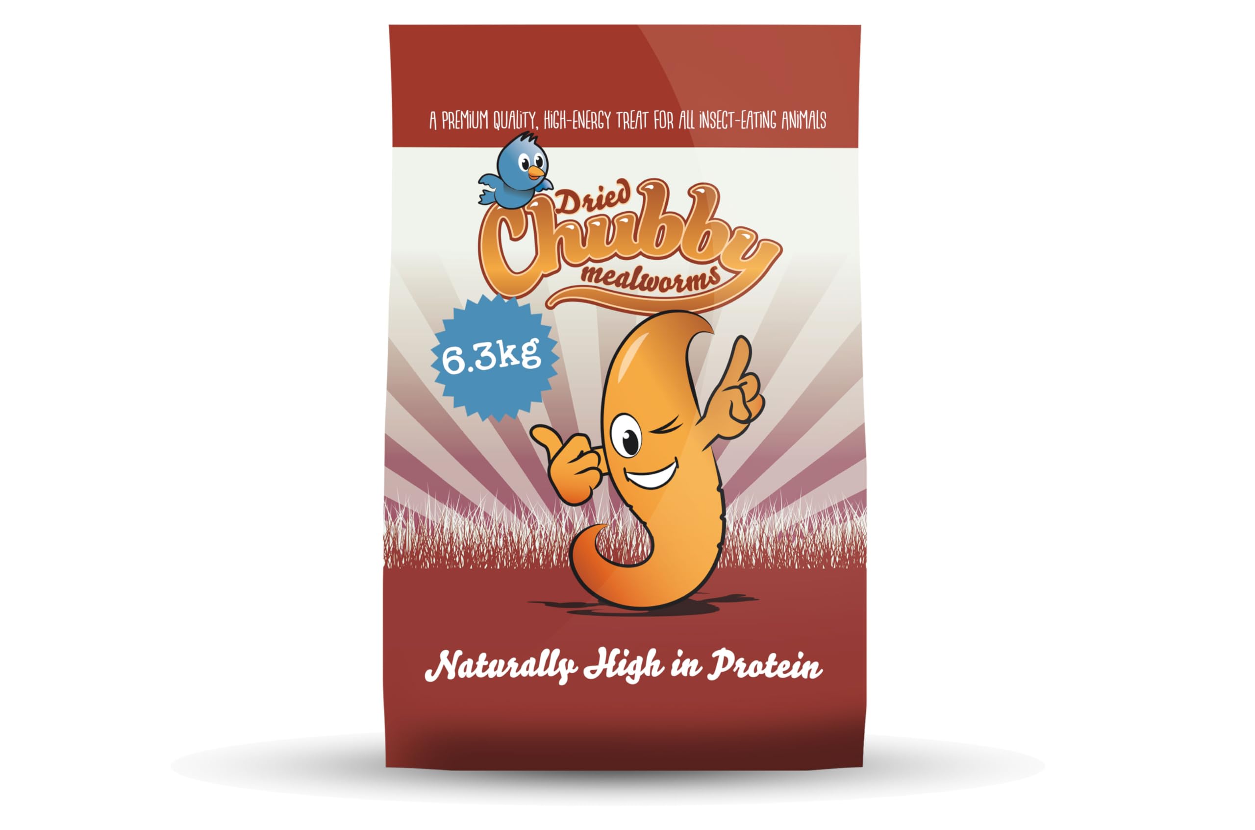 Chubby Dried Mealworms for Wild Birds (6.3 kg) – High Energy Protein Food for Garden Birds, Reptiles & Geckos — image 1