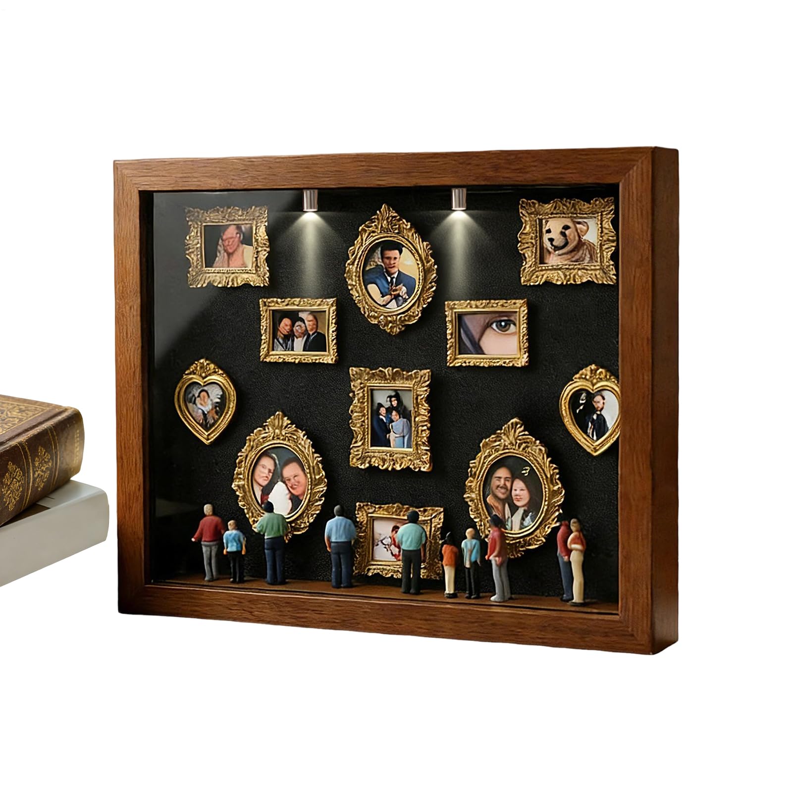 Mini Museo Fai Da Te Scatola Silhouette, Cornice Con Scatola Ombra Con Faretto, Set Multifunzionale Di Cornici Ombra, Mini Vetrina Interattiva Per Musei Per Matrimoni Compleanni Vacanze Appartamenti