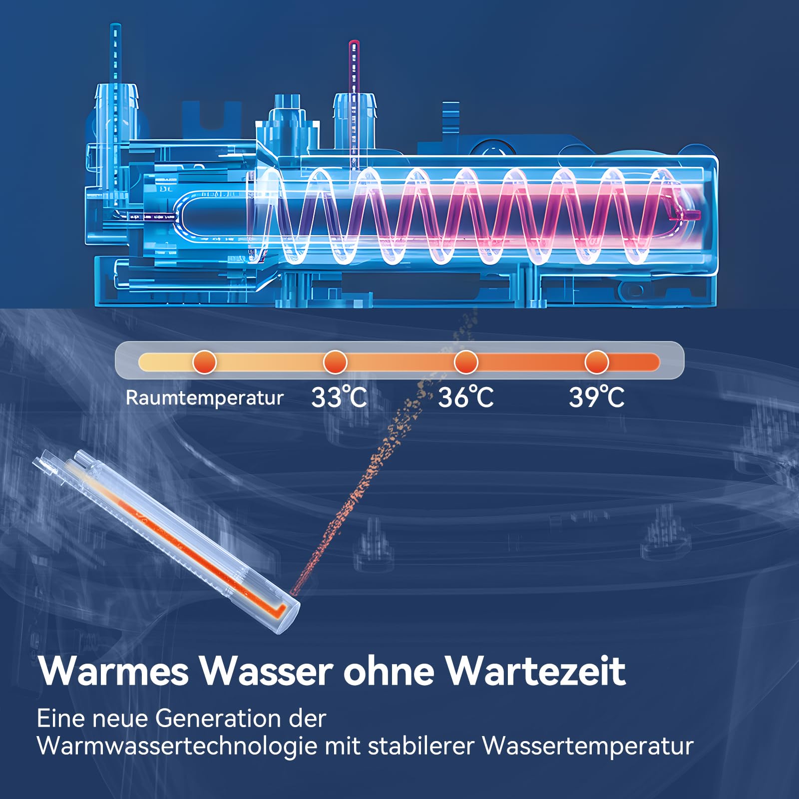 HOROW Elektrischer Bidet Sitz mit Seitentasten Dusch WC Aufsatz 50,5×37,5cm | Beheizter Bidet Sitz mit Selbstreinigende Düse, Frauenfreundlich, Desodorierung, Durchlauferhitzer, Hohe Kompatibilität