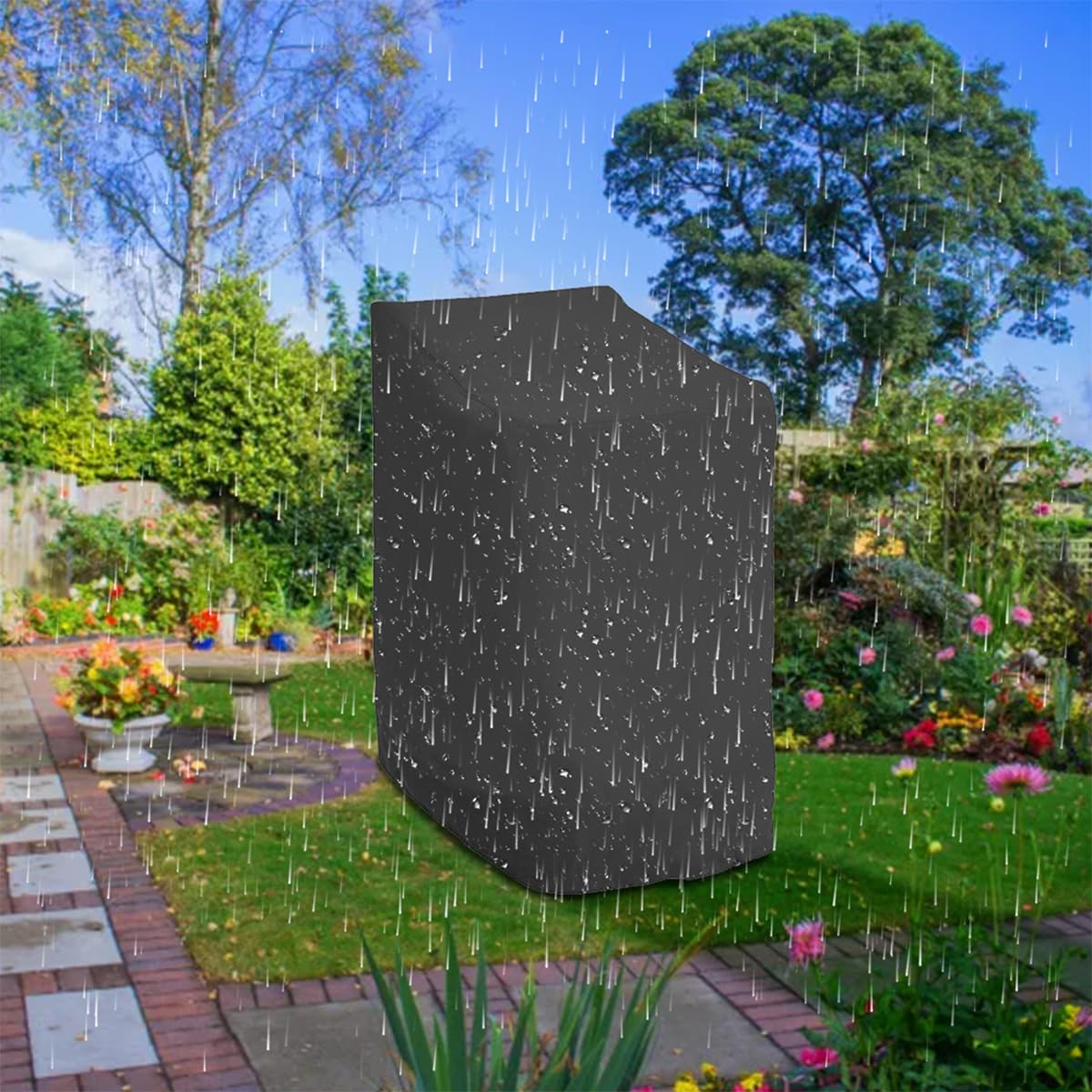 Coprisedia Da Giardino Impilabile KANOSON - Impermeabile, Antivento, UV - Tessuto Oxford 210D (120x65x65x80 Cm)