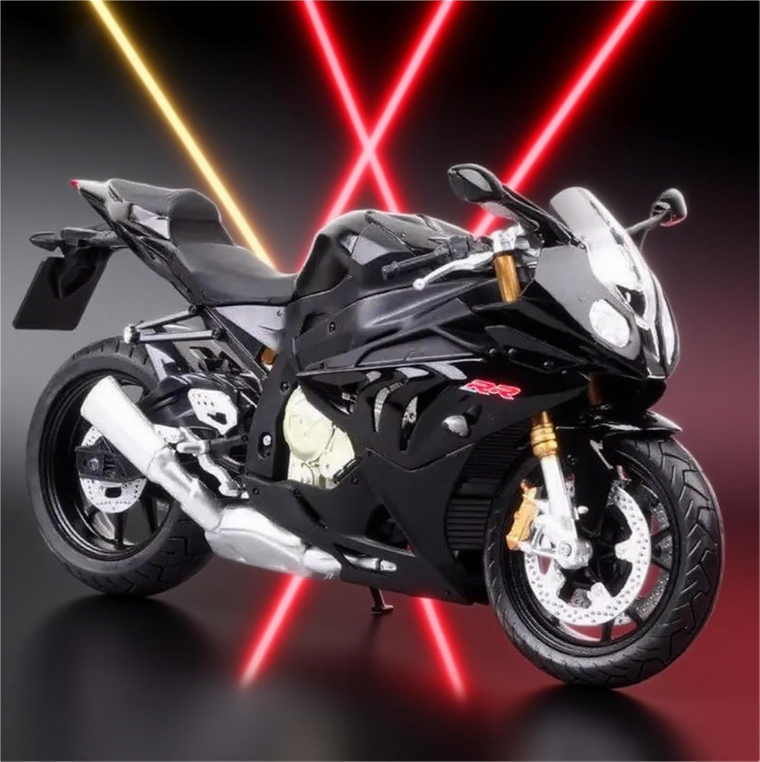 MAKUTU Scale Motorcycle Model for BMW S1000RR 2009 Simulation Alloy 1/12 Motorcycle Model(Red)