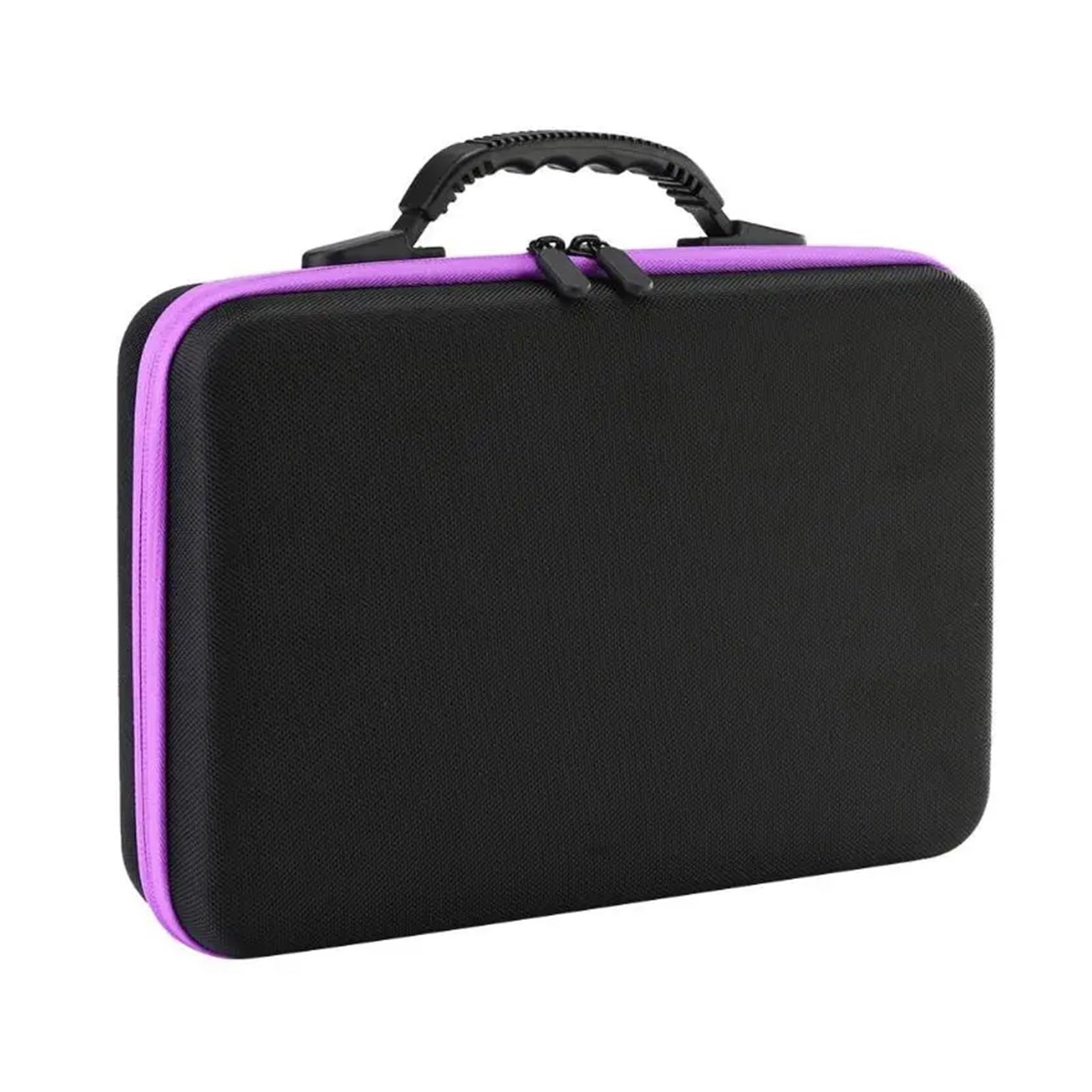 MEYTXOA Essential Oil Carrying Case Travel Essentials Oil Case for 12/30/60 Slots 5ML 10ML 15ML Essential Storage Bag Carrying Hanging Organizer Bottles(Purple,12 Slots)