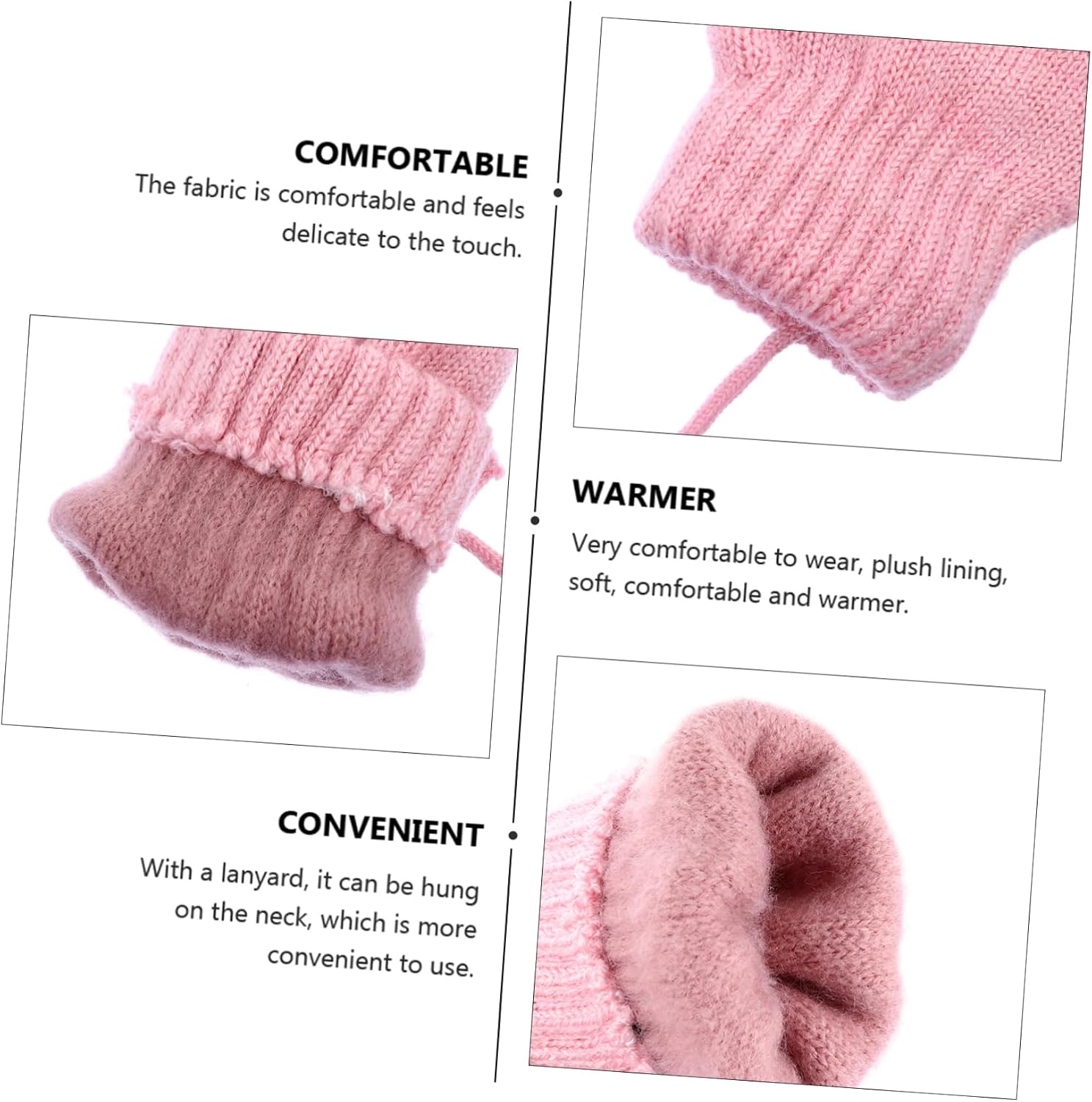 NOLITOY 1Pair Winter Knitted Gloves Warm Mittens for Boys and Premium Breathable Material for Cold Weather and Daily Wear Adorable Design with Imitation Cashmere
