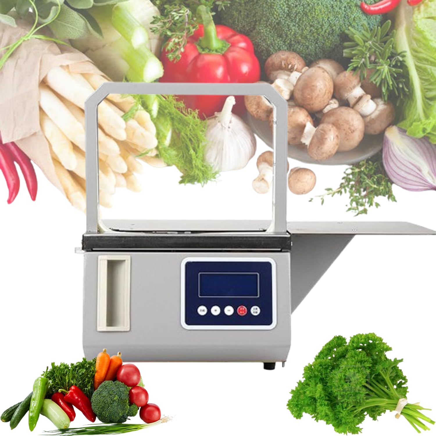 AYCDL Automatic Tape Strapping Machine, Induction Strapping Hot Melt Tape Banding Machine with Count Two Working Modes, for Vegetables Fruits Crafts