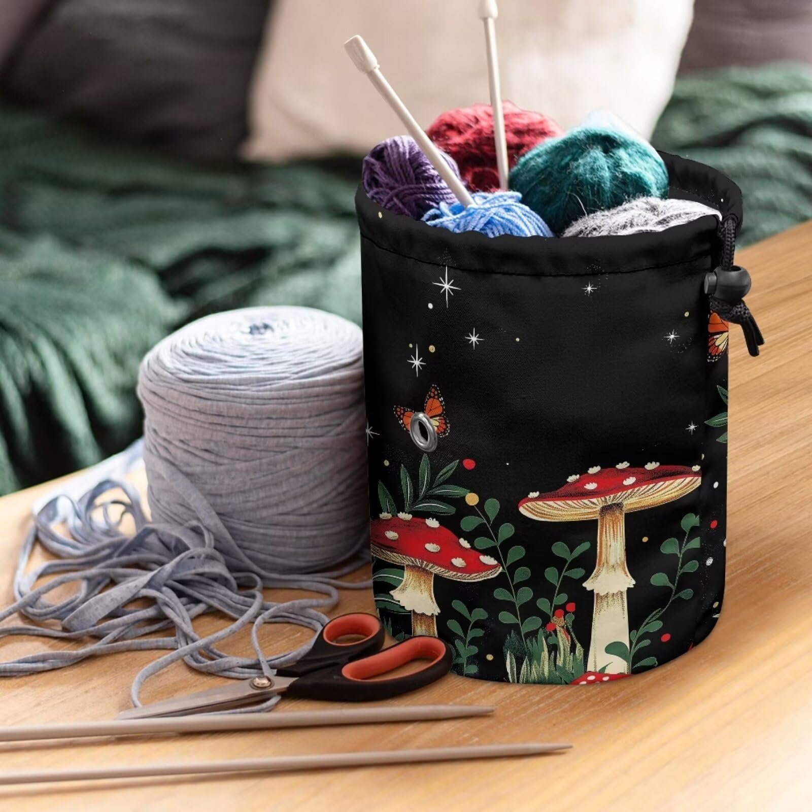 Estuche Organizador Para Agujas De Ganchillo Y Tejer - Bolsa Con Cremallera, Múltiples Bolsillos Y Bandas Elásticas, Tamaño 18.5x15.5 Cm