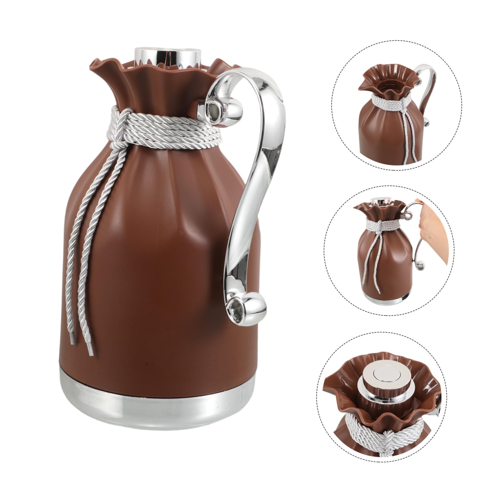 VALICLUD Termo De Gran Capacidad Jarra Térmica Para Té Interior De Vidrio Para Oficina Viajes y Picnic Para Líquidos Calientes y Bebidas Tetera Térmica