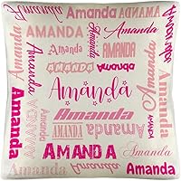 Vista 7 de Funda de almohada personalizada con nombre, fundas de almohada de lino con nombre personalizado, funda de almohada personalizada con tu nombre