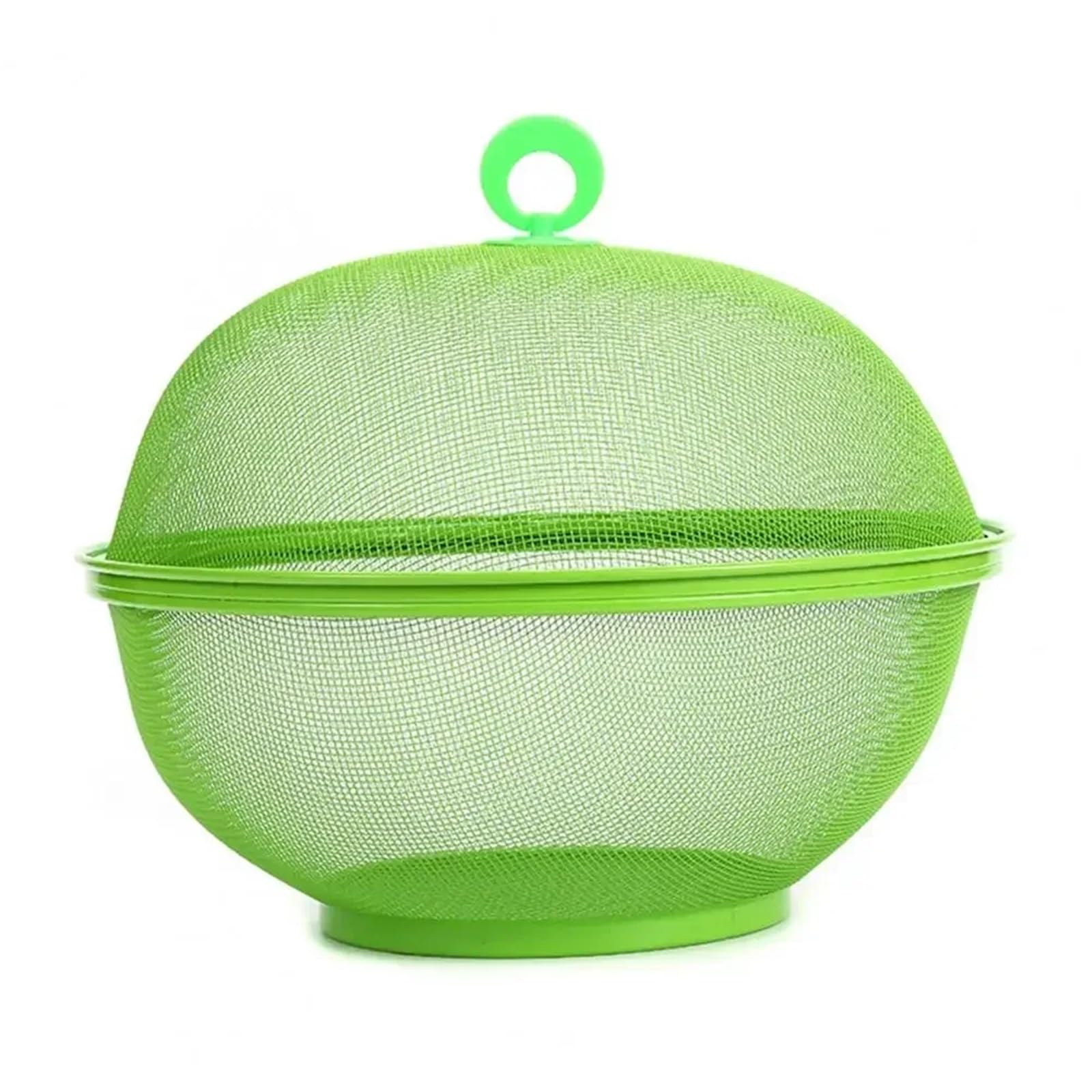 egg basket, With Lid Kitchen Drain Basket Vegetables Storage Bowls Fruit Basin(Green)