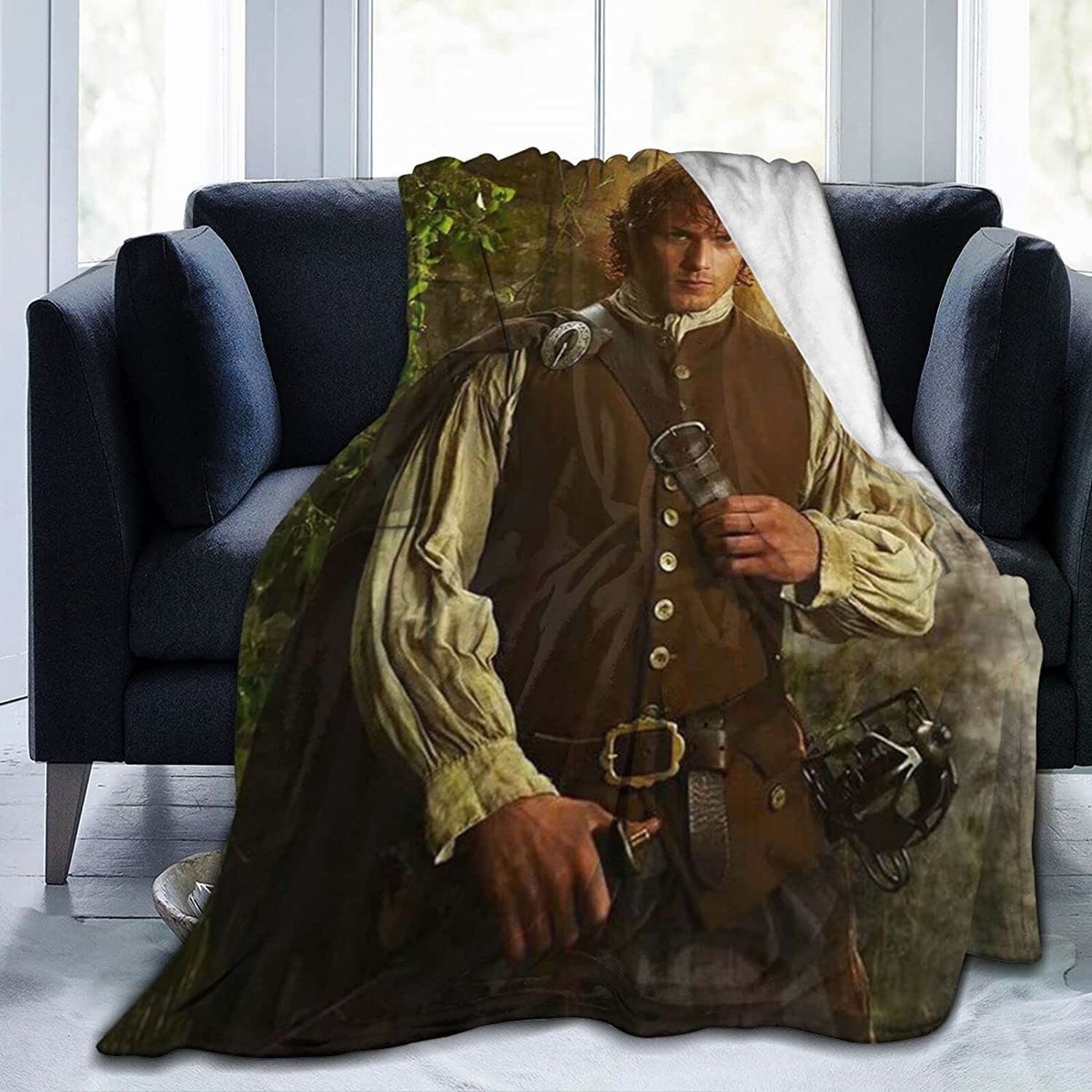 YINGD Comfortable Ultra-Soft Micro Fleece Blanket,Jamie Fraser Fleece Blankets for Sofa Bed Travel 200CM X 150CM