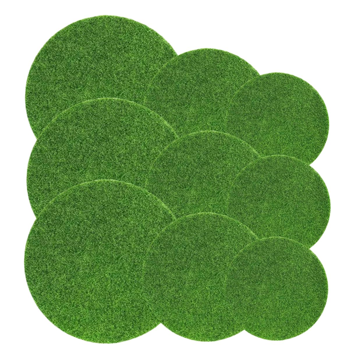 Levemolo Artificial Moss Turf Pad 9pcs Balls for Crafts Realistic Outdoor Decor Micro Landscape Accessory