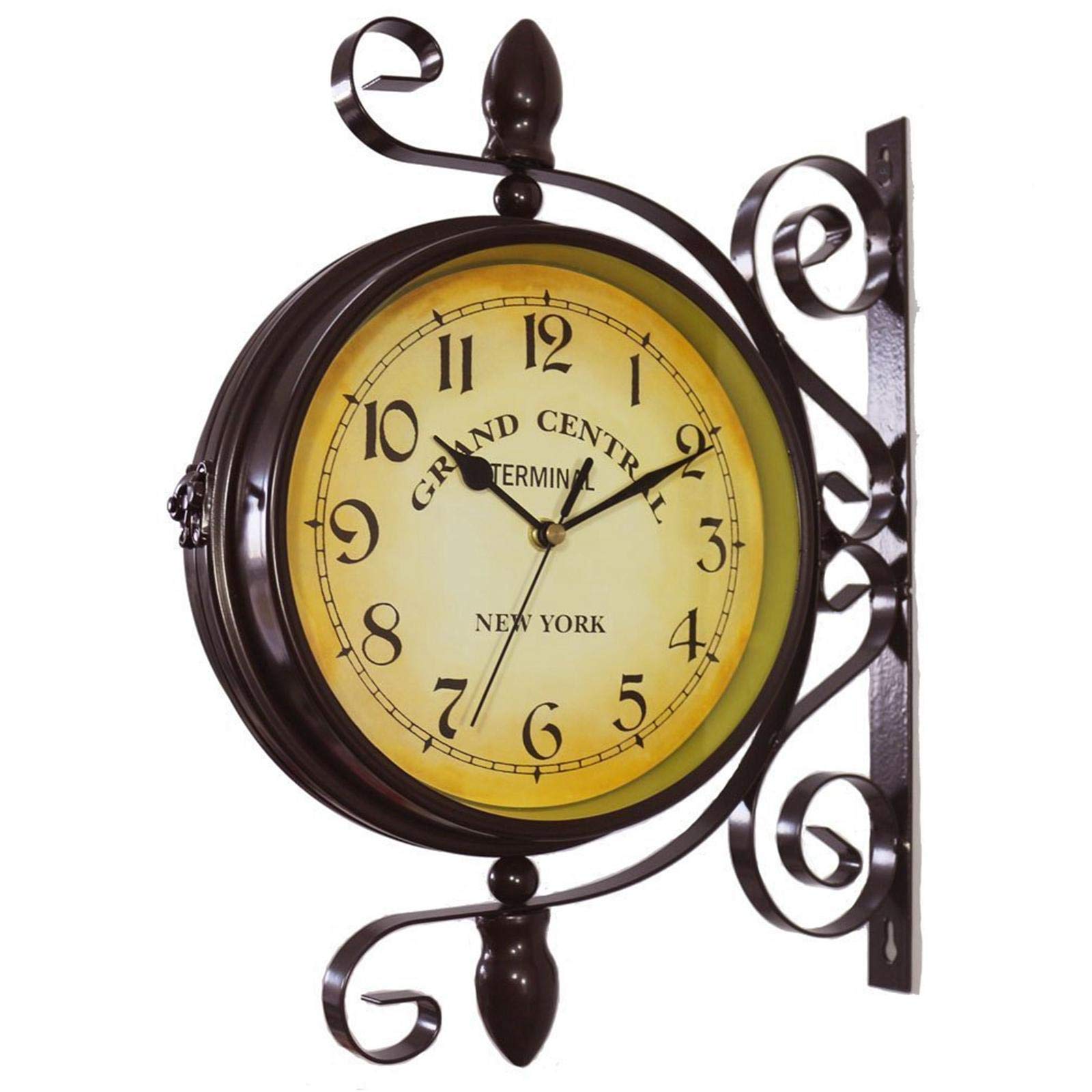 Reloj de pared de doble cara impermeable que soluciona la falta de visibilidad en jardines