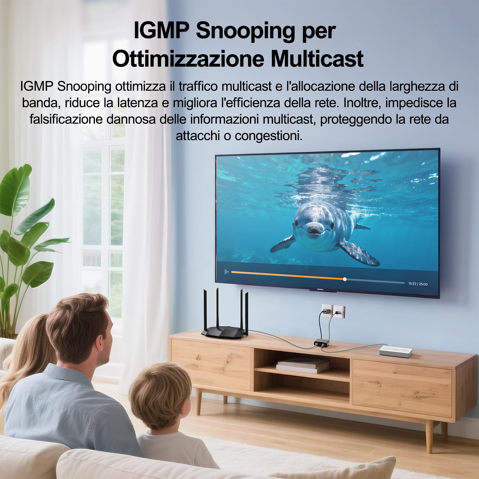 Tenda Sdoppiatore Ethernet Gigabit Switch 1 a 2, RJ45 2 Porte 1000 Mbps Switch di Rete LAN, Compatibile con Cavi Ethernet di Cat 8/7/6/5e/5, Splitter ethernet per Computer, Router (SG103M)