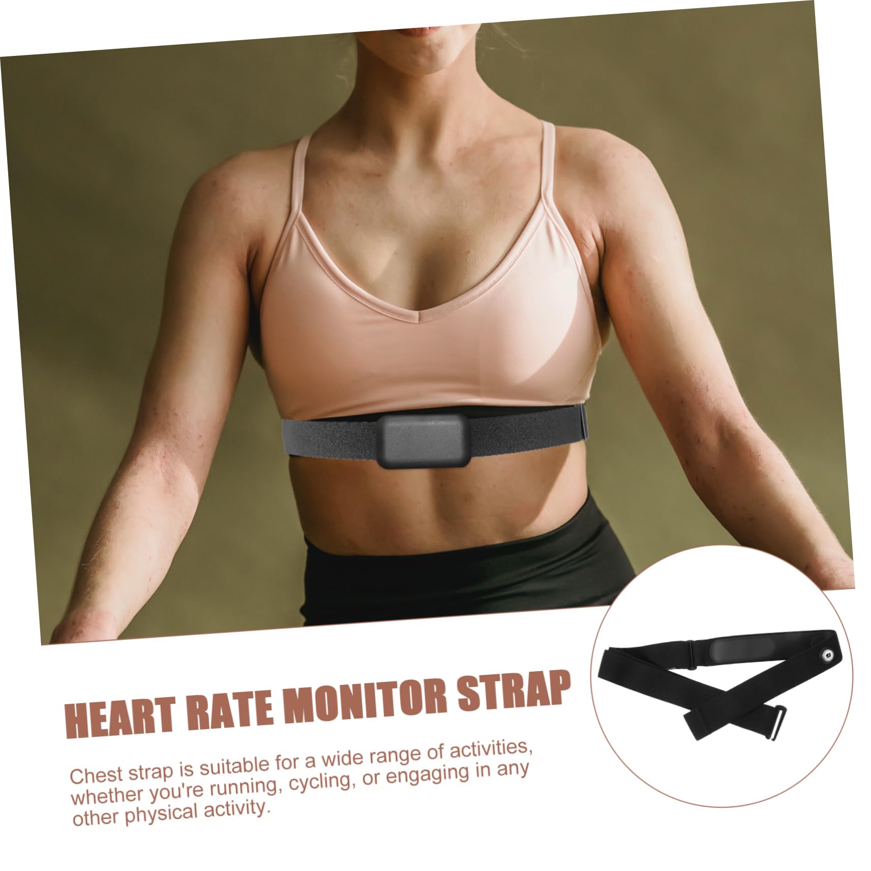 Ipetboom 5pièces Moniteur De Cardiaque Sangle Élastique De Sport Capteur De Cardiaque Ajustable Et Confortable Pour Entraînements