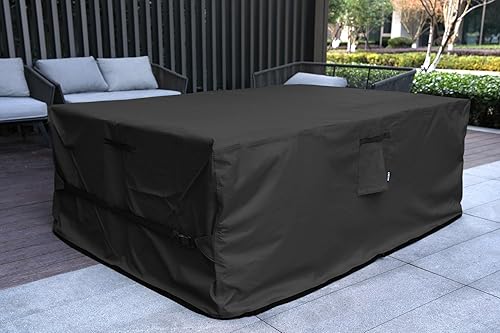 Vista 48 de Juego de funda impermeable para muebles de patio, fundas resistentes para muebles de exterior, juego de fundas resistentes al agua, juego de sofá