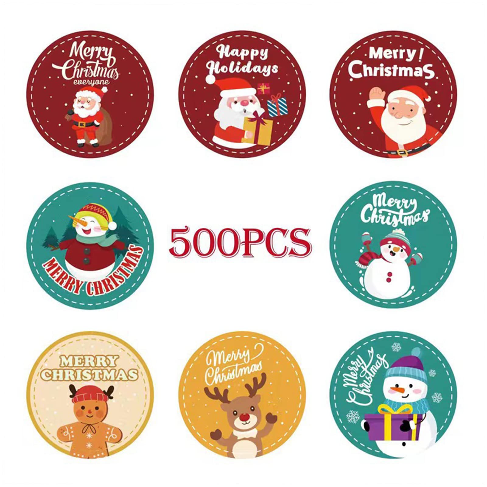Stickers Natale Etichette Adesive Di Natale 120 - Bigliettini Per Regali,  Decorazioni Natalizie Adesivi Babbo Natale Neve Etichette Adesive Natale, image size:1600x1600