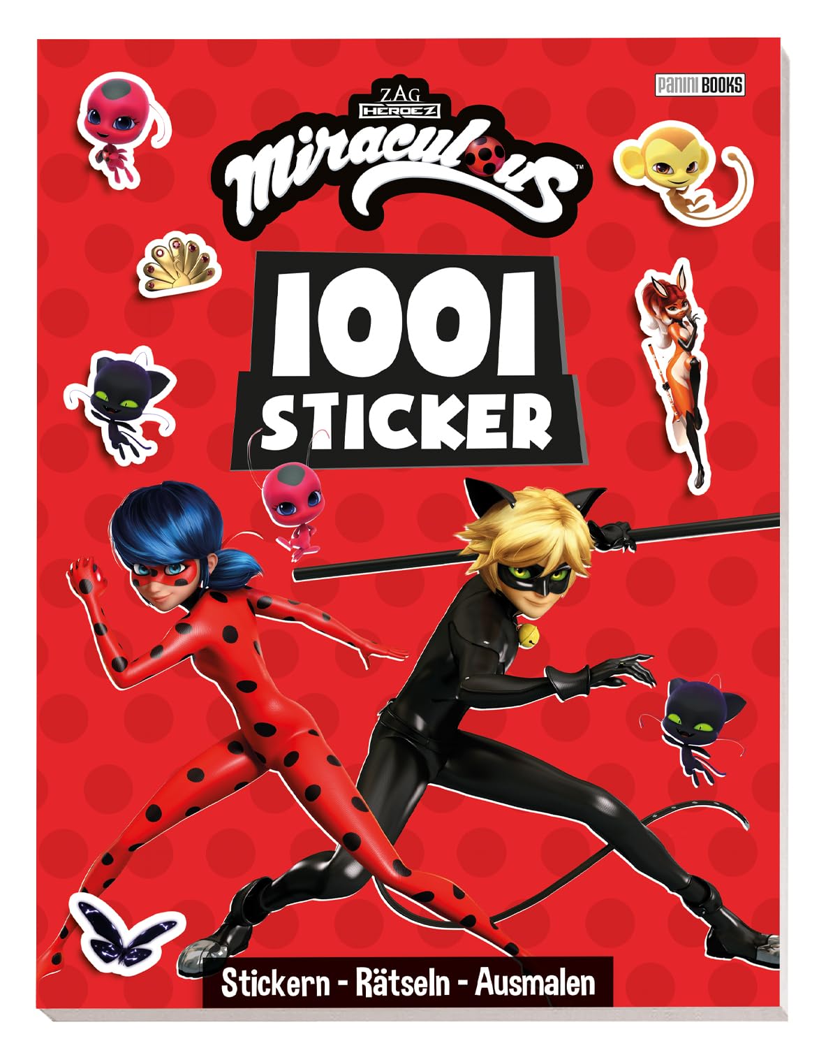 Miraculous: 1001 Sticker: Stickern - Rätseln - Ausmalen: Activityblock mit 1001 Stickern