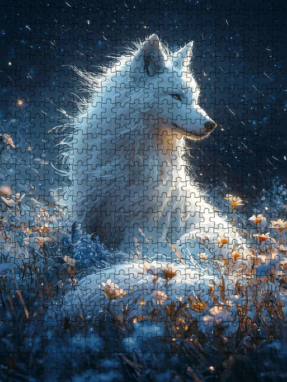 Puzzle 4000 elementów, wilk meteor puzzle dla dorosłych 4000, drewniane puzzle, klasyczne gry edukacyjne, niemożliwe wyzwanie, gry i zajęcia rodzinne, prezent kreatywny DX0YL1551