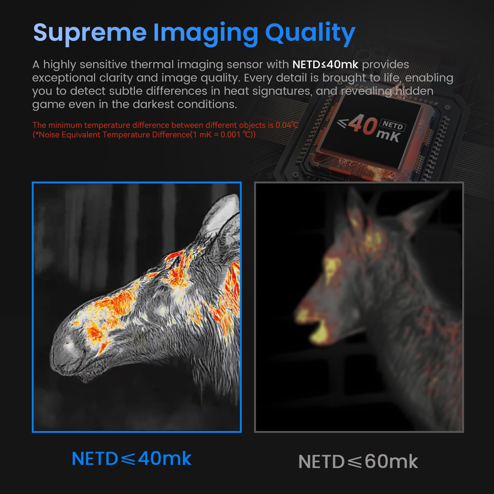 docooler Ai15 AI Thermal Monokulare Wärmebildkamera – 8-facher Digitalzoom, 60-Hz-AMOLED-Display, IP66 wasserdicht, integrierter 32-GB-Speicher, WLAN-Hotspot/Station für Smartphone-Konnektivität