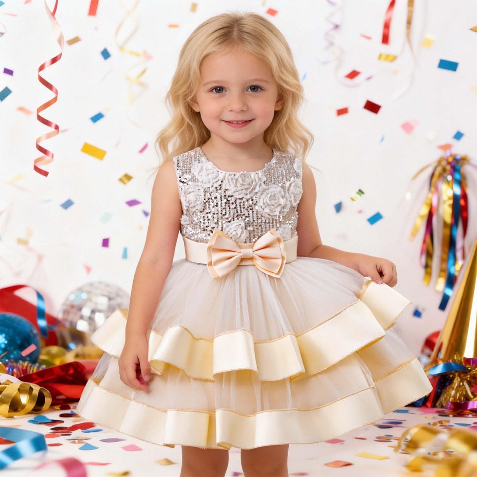 Generico Gonna Tulle Bambina Tutu Ballerina Bambina Gonna A Vita Alta Abito da Festa con A Strati Elegante per Cerimonie E Shooting Fotografici