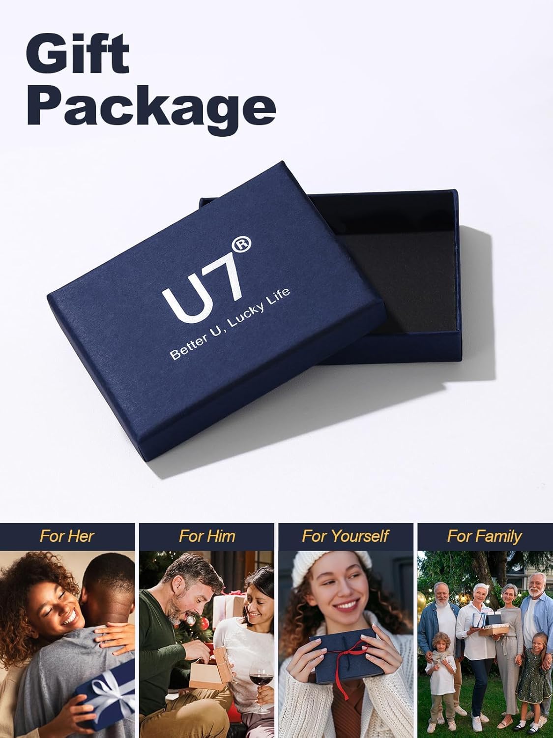 U7 Chunky Hoop Earrings for Women, Stainless Steel Hoops Earring, Classic Polished Thick Ear Jewelry, Black/Silver/Gold Hoop Earrings, 20/30/40/60/80mm - Image 9