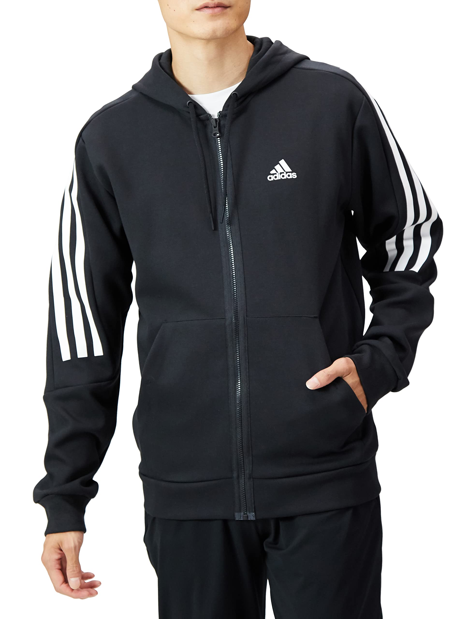 adidas00s万国タグジップアップパーカー3ストライプ短丈身幅広め太アーム Amazon.co.jp: パーカー FI 3ストライプス トラックトップ : ファッション