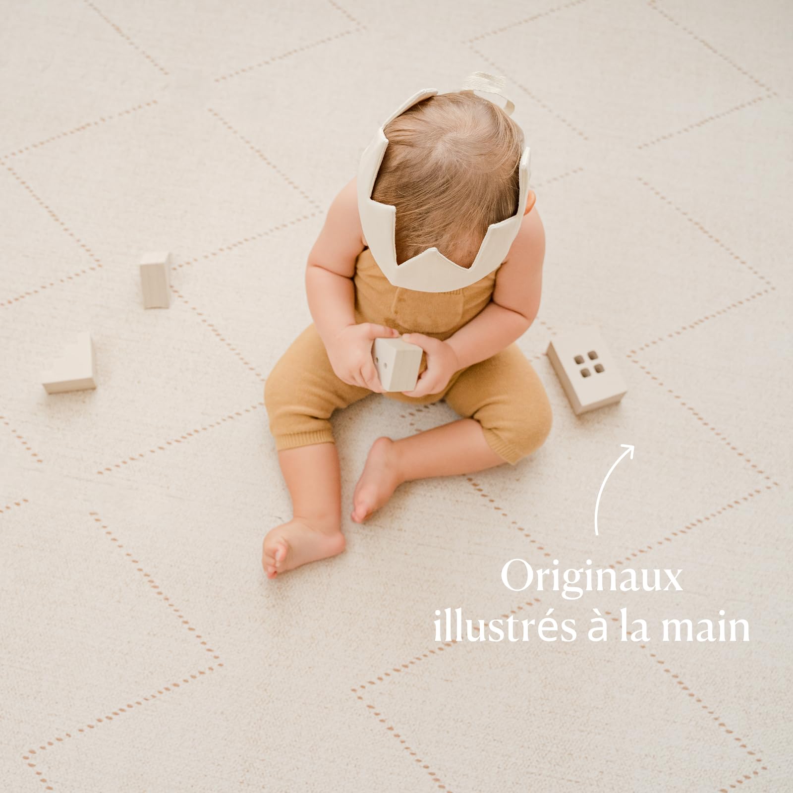 Toddlekind Premium Tapis Puzzle Bebe – 6 Pièces en Mousse EVA, Tapis Eveil Bebe Pour Les Espaces De Vie – Aire De Jeu Modulaire De 1,2 Cm D'Épaisseur - 60×60cm Par Dalle, 120×180cm