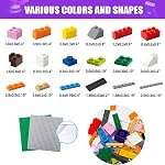 1500 Pieces Building Bricks with 2 Packs 32x32 Baseplates, Building Bulks Blocks, Creative Building Toy Compatible with All Major Brands, Christmas Gfit for Kid