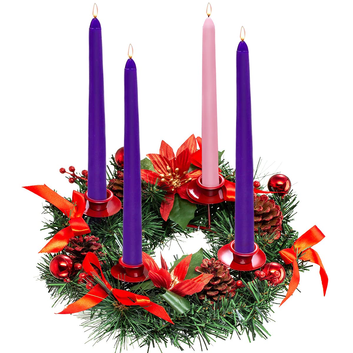 Buy Romadedi Christmas Advent Wreath Candle Holder Nativity Advent