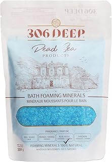 306 Deep Dead Sea Bath Salts Foaming Minerals - Blue Dead Sea Coarse Mineral for Soaking with Lavender Essential Oils, Alternative to Magnesium Flakes and Epsom Salt, Relaxing Bath Products