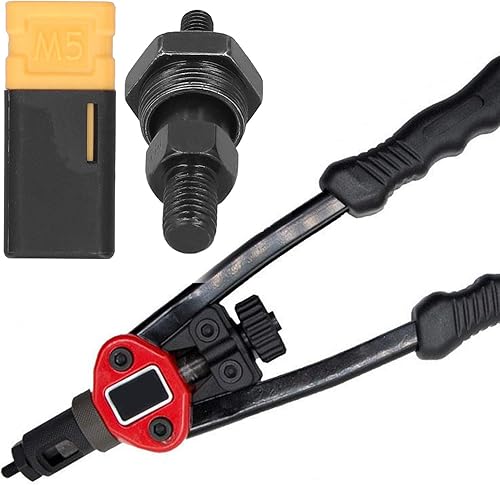 Miniatura 3 de M5 Herramienta de tuerca de remache manual Mandril y pieza de nariz Puntas de repuesto Puntas de repuesto Cabeza Mano Tuercas Remachadora Piezas de