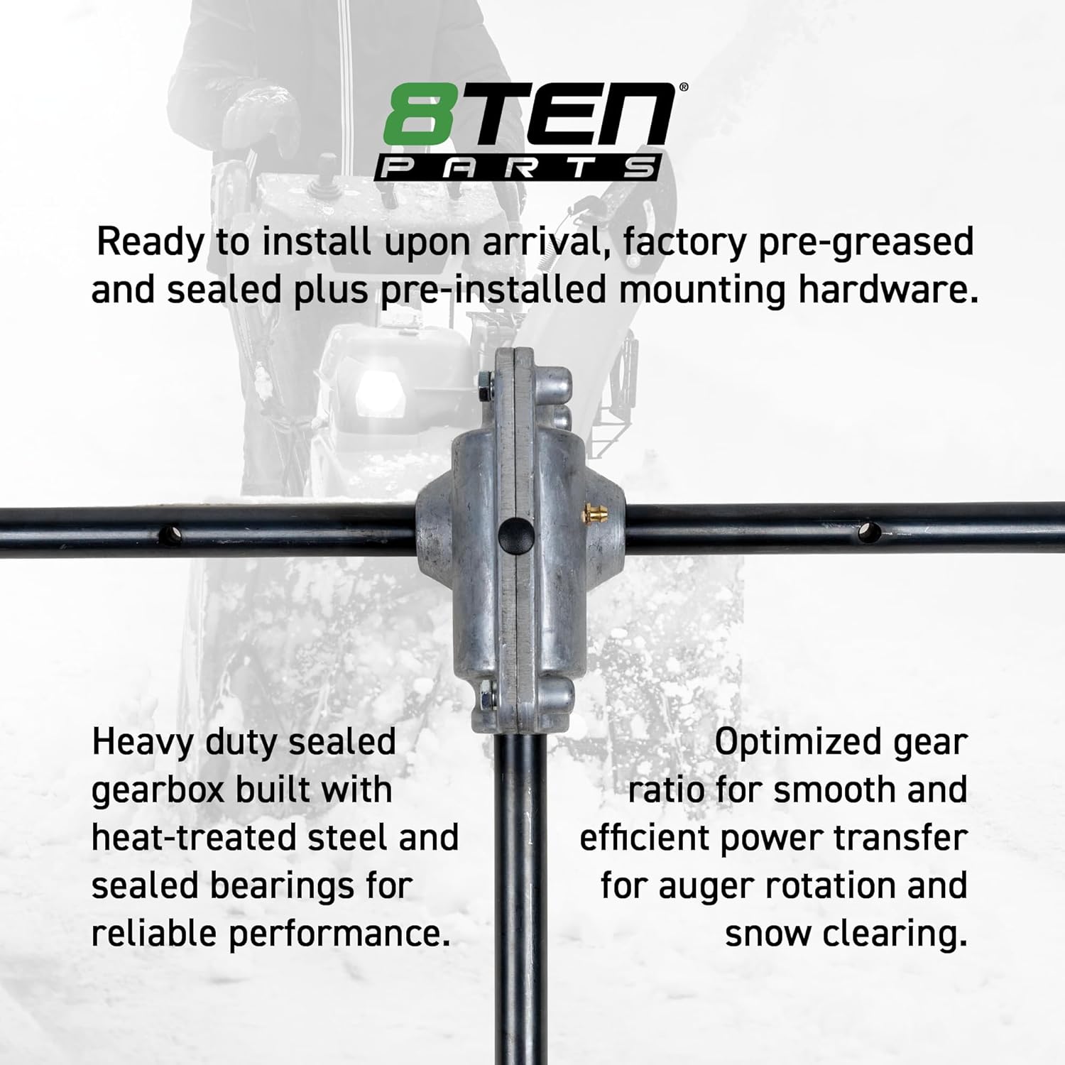 8TEN Auger Gearbox Assembly for Cub Cadet Craftsman Troy Bilt 524WE 524SWE SB400 SB410 Storm 2420 2460 24" Snow Blower 918-04171C 618-04171
