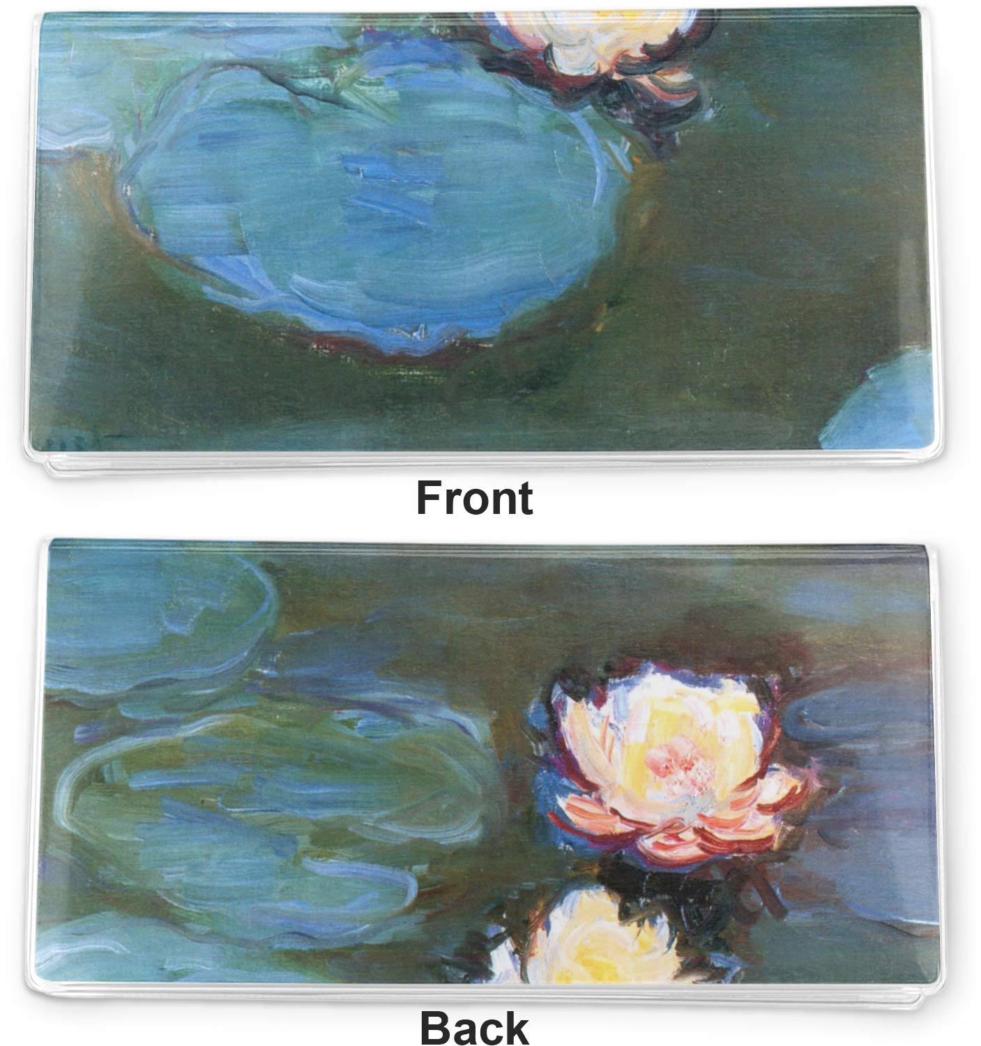 YouCustomizeIt Water Lilies #2 Vinyl Checkbook Cover
