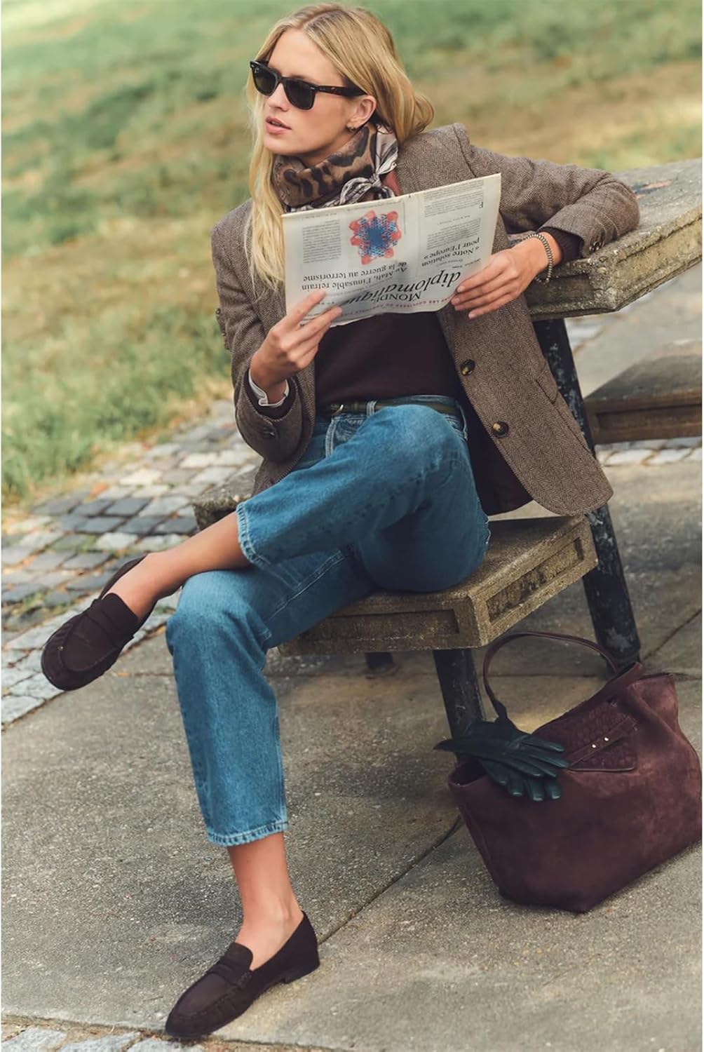 Penny Loafers for Women Suede Flats Shoes Casual Loafer Dressy Vintage Work Business Flat Shoe - Image 2