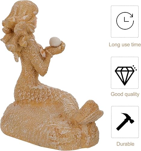 Miniatura 2 de POPETPOP Decoración de escritorio, estatua de sirena, miniatura y acuario, decoración de estanterías