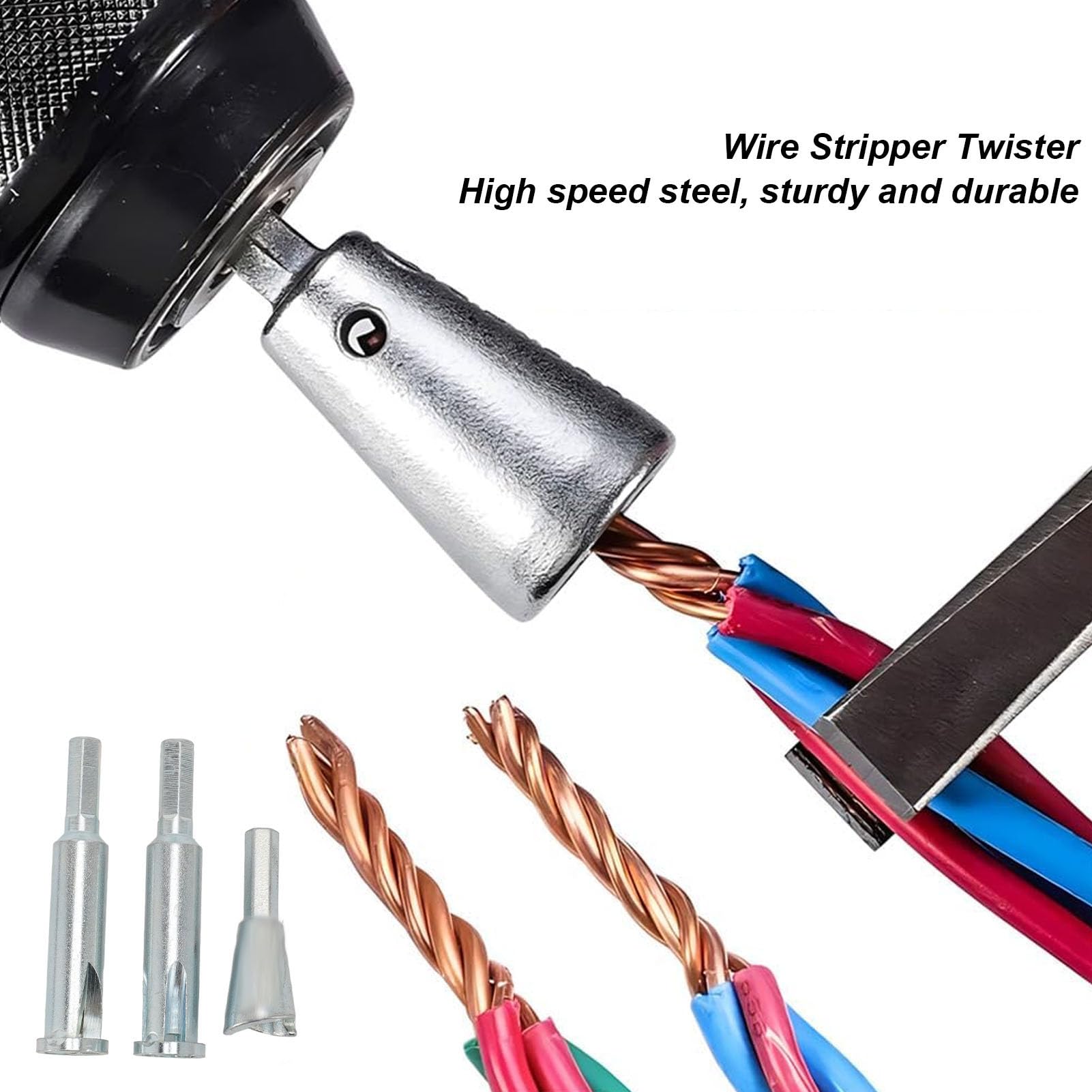 Outil De Torsion à Décapage De Fil 2 En 1 électricien En Acier Percer Le Strip-fil Manuel Beau
