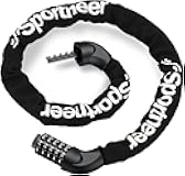 Sportneer Bike Lock: 5 Digit Combination High Security Anti Theft Bike Chain Lock - 3.2/3.6/4ft Heavy Duty Keyless Bicycle Lock for Bike, Motorcycle, Scooter, Door & Gate - 4/6mm Thick, Easy to Use