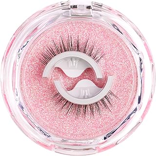 EONFAVE Reusable adhesive eyelashes 3D False self adhesive eyelashes - No Glue Needed or Eyeliner Lashes Self Stick Lashes Natural Fake Eyelashes Non-slip Waterproof Soft Thick Volume Faux Lashes