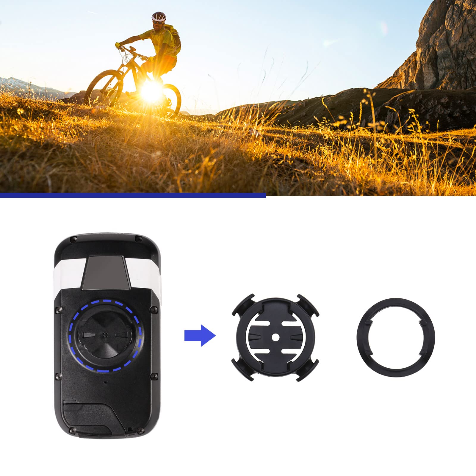 Create Idea Support Pour Compteur De Vitesse Pour Vélo - Support Pour Guidon De Vélo - Compatible Avec Edge 510/520/1000/800/810/200/500/iGS618/iGPSPORT/ IGS50/iGS618