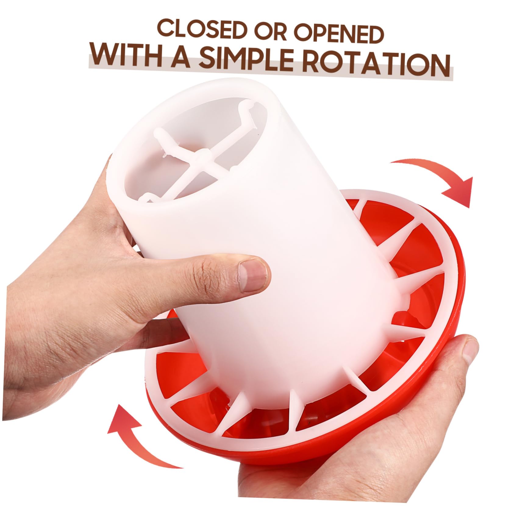 2piezas Comedero Para Gallinas y Plástico Resistente Unidades Para Jaulas De Aves Antisalpicaduras Práctico