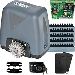 Motor Para Portão Eletrônico Dz Nano 36 Turbo 1/4 de HP 600kg Rossi 5 Metros e Meio de Cremalheira (220)