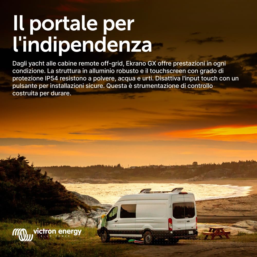 Victron Energy Ekrano GX con Display Integrato per Monitoraggio e Controllo del Sistema