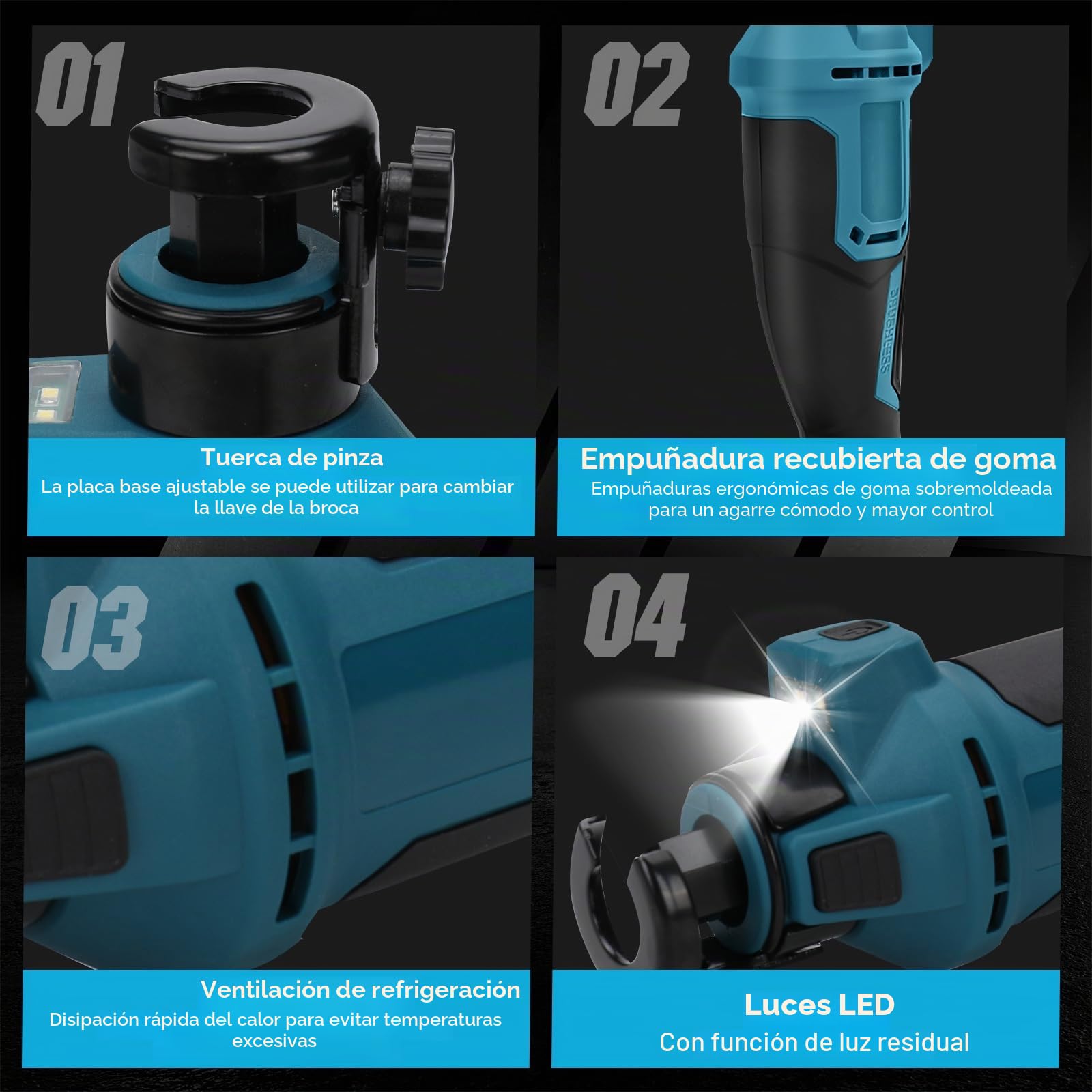 Cortador de paneles de yeso inalámbrico para Makita 18v batería, sierra de corte sin escobillas, 32000 RPM, ajuste de profundidad sin herramientas con luz LED, para cortar en una variedad de