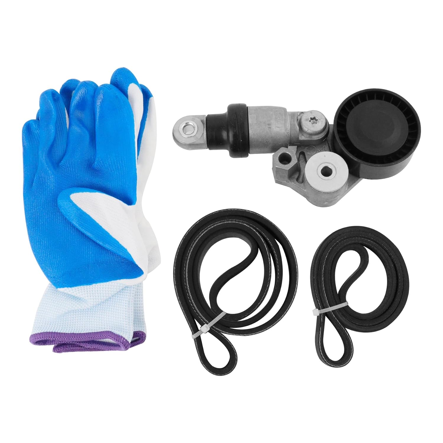 Serpentine Belt Drive Tensioner Kit Replaces for 90K-39390 K060380 6PK965 39390 89710 Compatible with 2012-2021 Mazda 3 6 CX-3 CX-5 CX-9 CX-30 MX-5 Miata 2.0L 2.3L 2.5L