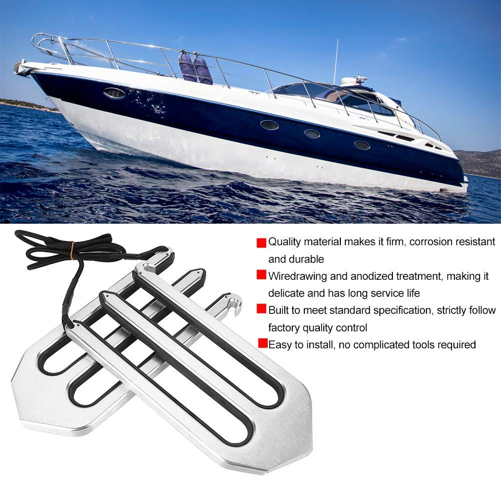 Aramox CNC Aluminium Wakeboard Fork Rack Wiredrawing Wakeboard Surfboard Fork Support Set Wakeboard Tower Rack Kneeboard Tower Rack Support de Bateau pour Bateau Yacht
