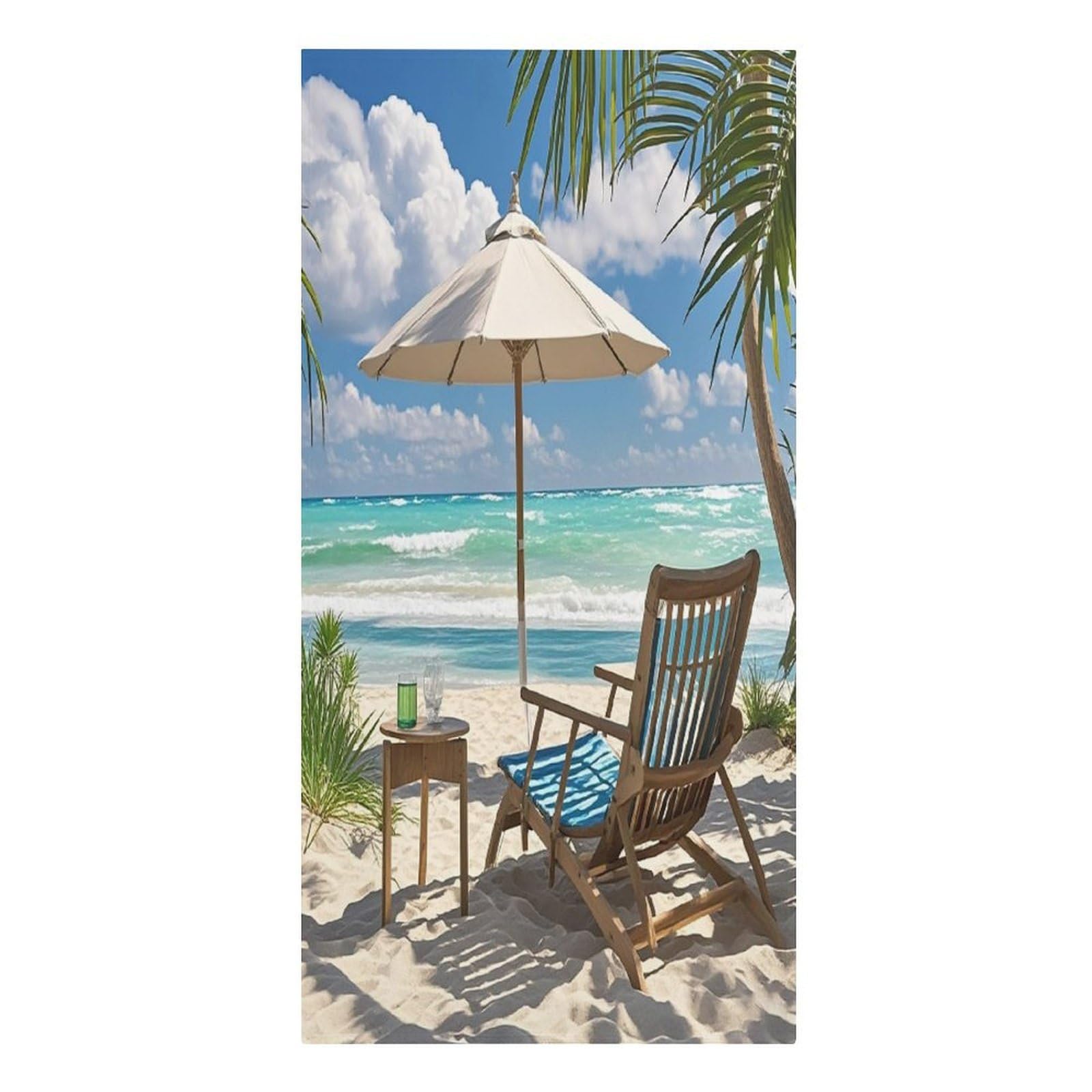 FekiLoot Ocean Beach Theme Towels Lightweight Thin Beach Towel Classic Soft Large Pool Towel Highly Absorbent Sand Free Bath Towels Travel Blanket for Vacation Essentials Adult Gift 30" X 61"