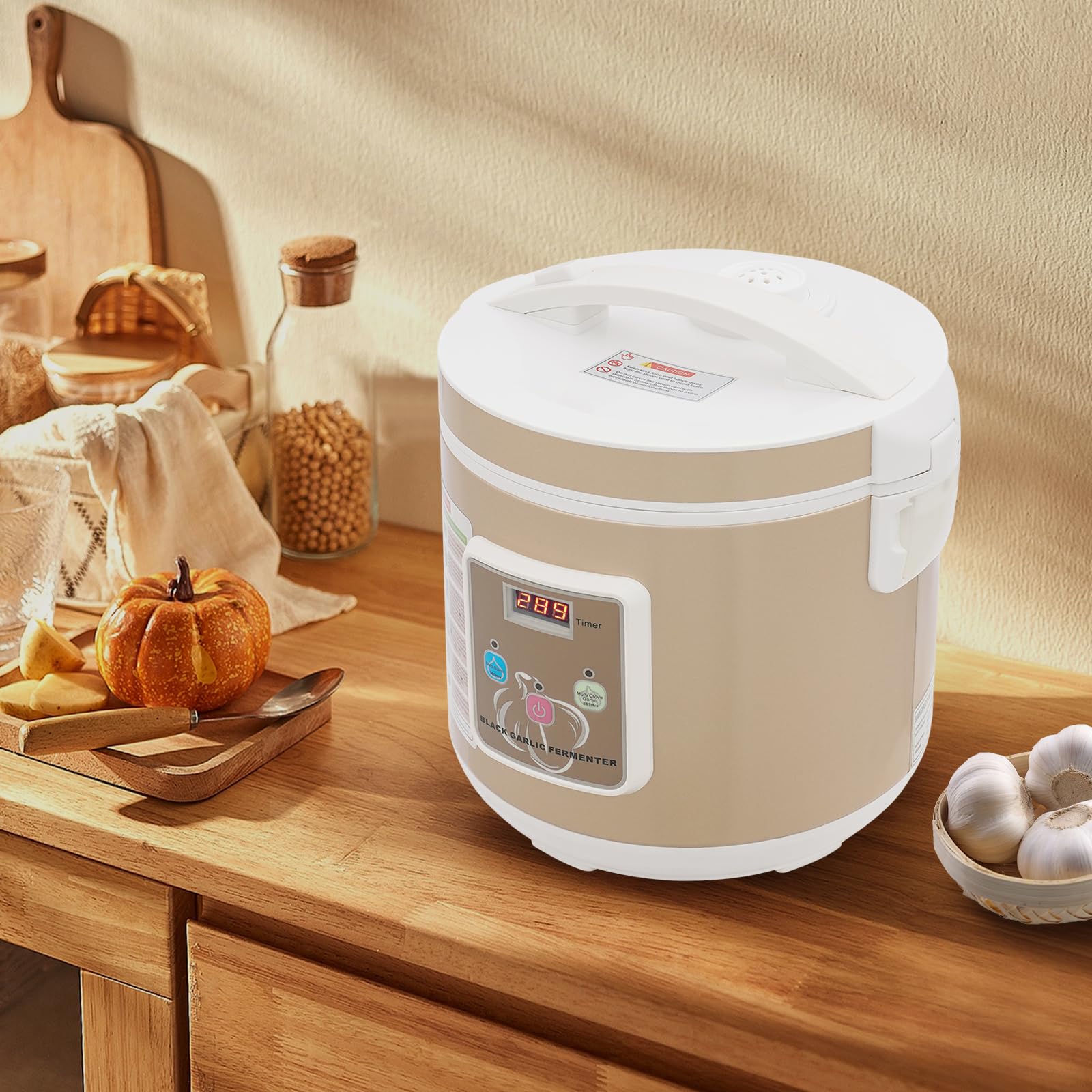 Fermentador automático de ajos negro ajo profesional 5L para yogur natto y kimchi con programa de temperatura inteligente 50-85 °C
