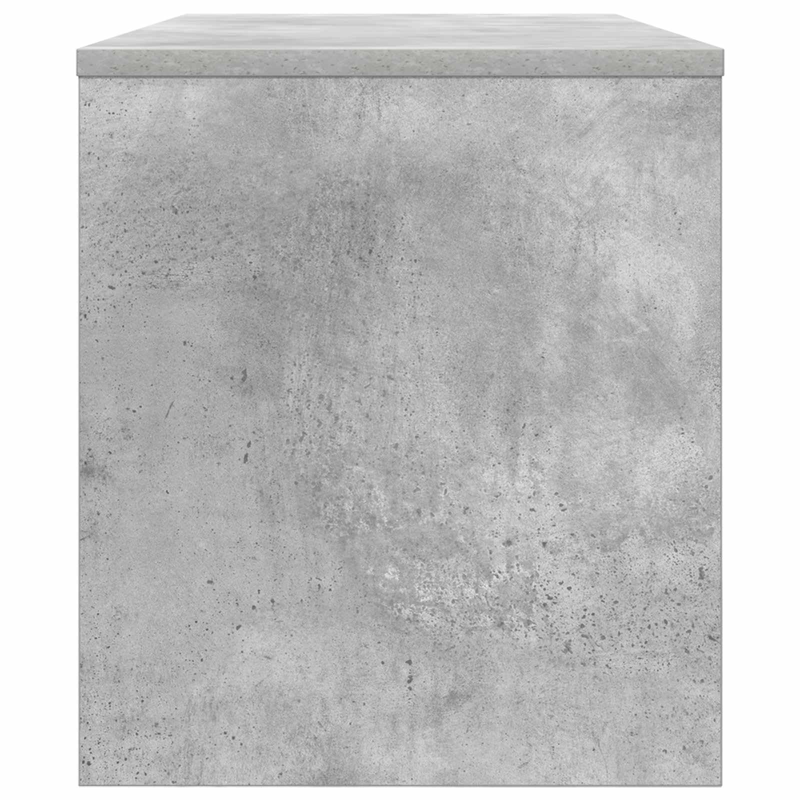 Mobile TV grigio cemento in legno 80 x 35 x 40 cm con ripiano, mobile basso e spazio portaoggetti, moderno mobile da soggiorno per dispositivi multimediali e angolo gaming