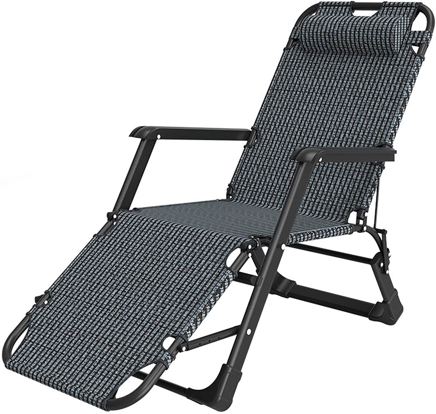 Chaise pliante inclinable multi-positions avec oreillers amovibles