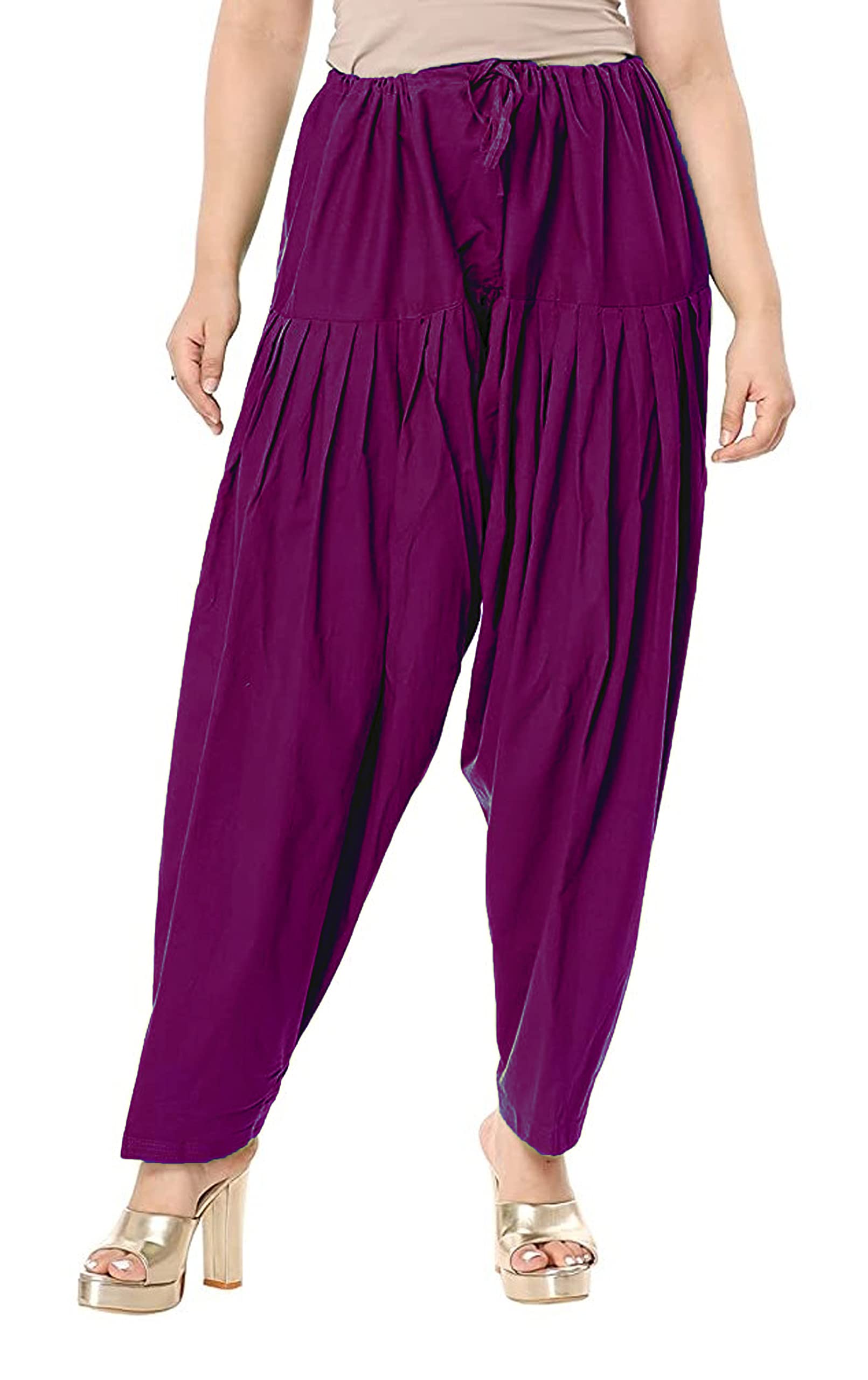 BGIRL Kohinoor Women Cotton Patiala Salwar Bottom Pant Maroon
