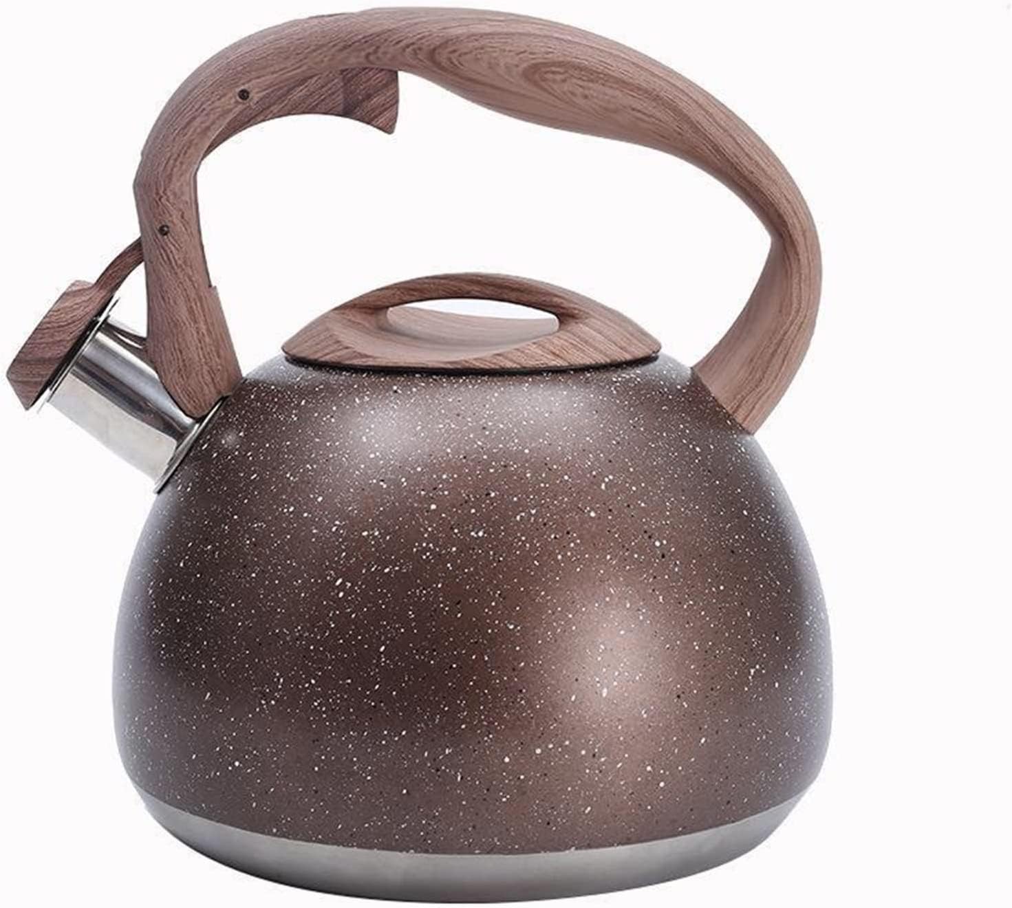 Percolator Coffee Pot Water Pot Teapot Stove Coffee Making Gas Pot Water Pot Steam Water Heater Steel Tea Stainless Steel Steam Water Stove Coffee Pot (Color : Brown)